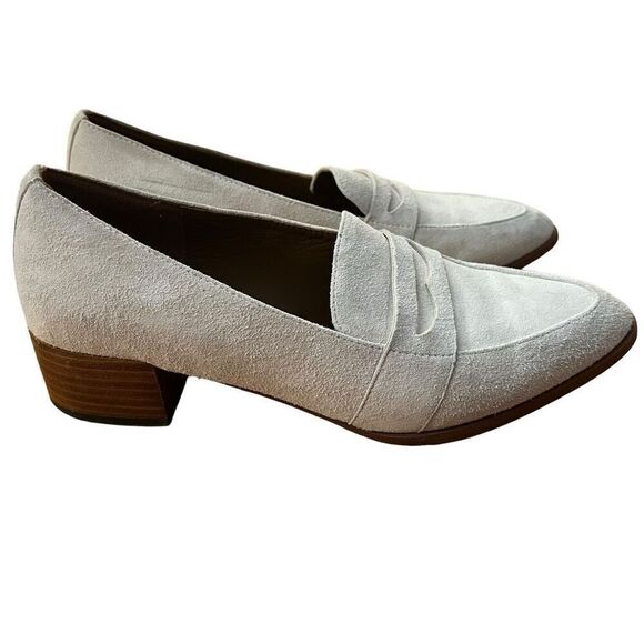 Everlane Block Heel Suede Penny Loafer Size 6.5 - Picture 1 of 10